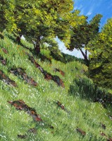 Sierra Foothills, Pallet knife, Wildflowers, Painter, 